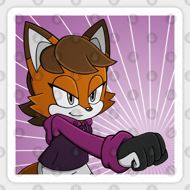 Cinder Fist Bump Sticker by Firestorm Fox